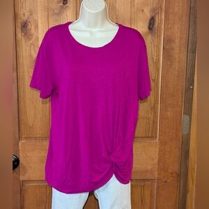 Apt‎ 9 Vibrant Magenta Knot Front Tee